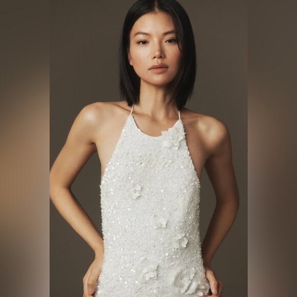 Helsi Brice Halter Sequin Column Maxi Dress - Picture 2 of 10